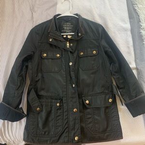 J. Crew black relaxed boyfriend field coat small